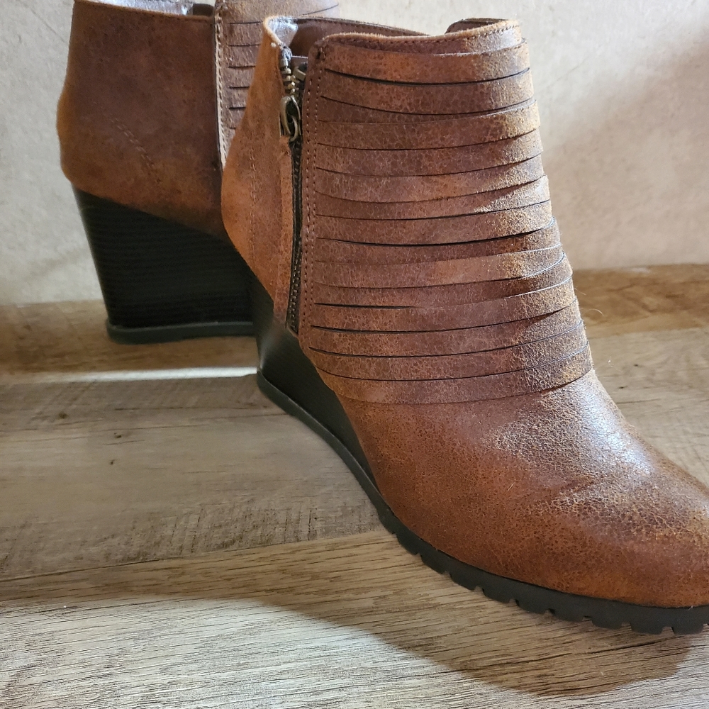 Distressed Wedge Bootie - Picture 3 of 3